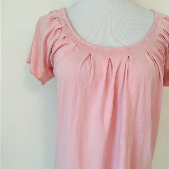 Pink Scoop Neck Tee Shirt Kimchi and Blue - Picture 2 of 7